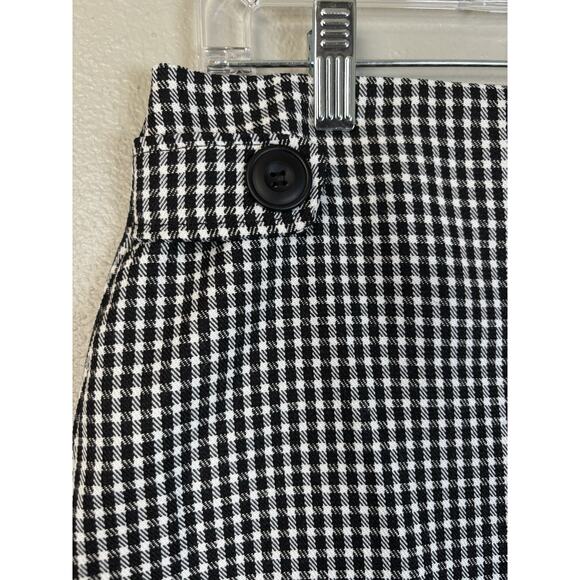 Y2K Vintage Houndstooth Black And White Mini Skirt M Collection Size 7 Buttons - Picture 2 of 10